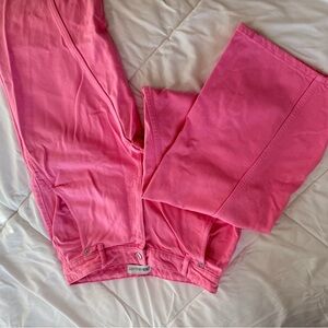 Zara Pink Wide Leg Jeans